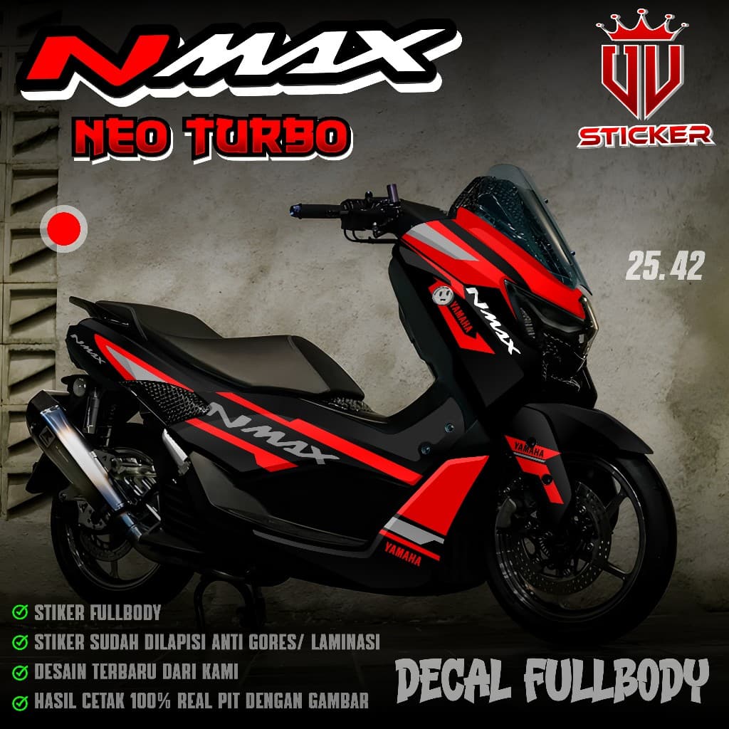 ใหม่ล่าสุด Decal Sticker NMAX NEO S TURBO Full Body ปี 2024 2025 2026 - Fullbody Decal Sticker Nmax New Gen 3 Minimalist Line Design Nmax Simple Lembayung UV 25.42
