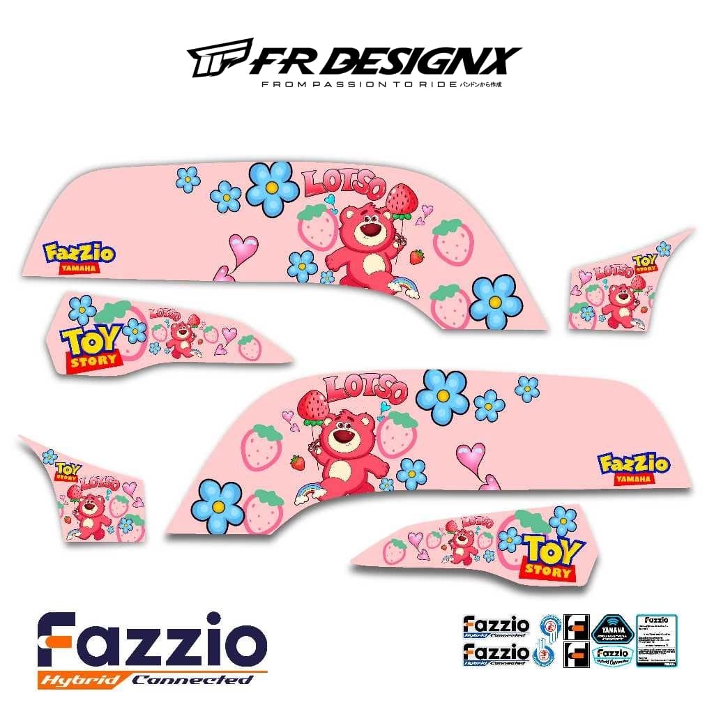 แถบสติกเกอร์รูปลอก FAZIO / MTF LOTSO / FR DESIGNX / YAMAHA FAZZIO / แถบดัดแปลง