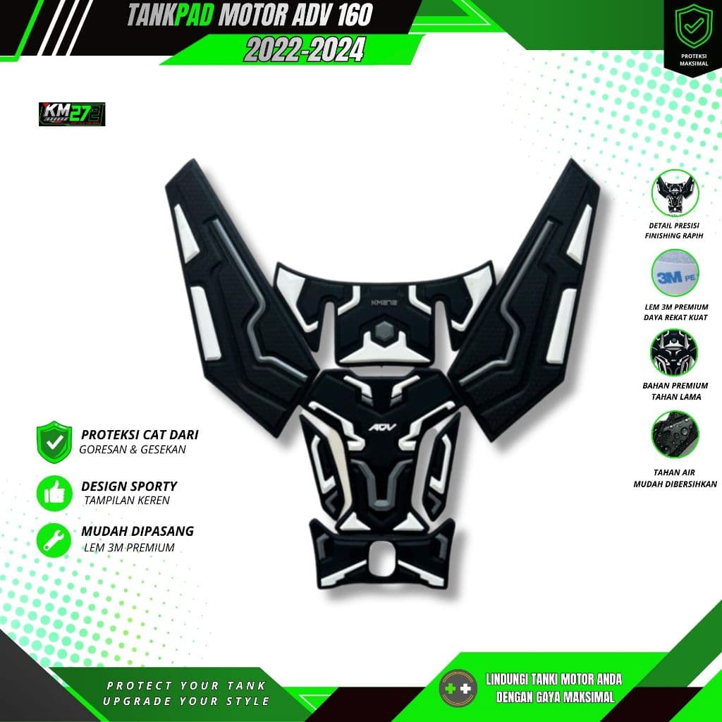KM272 Honda ADV 160 Motorcycle Tankpad Protect Body Anti-Scratch ยางคุณภาพ