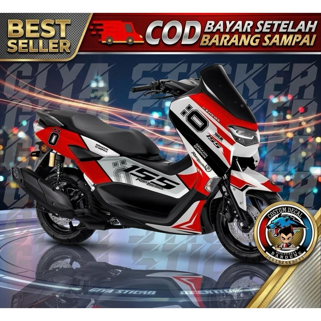 Yamaha Nmax 155 ใหม่ Fullbody Decal สติกเกอร์ใหม่ Nmax Decal สติกเกอร์/ Full Body Nmax สติกเกอร์ Decal Nmax 155 ใหม่เชื่อมต่อ Full Body สติกเกอร์ Yamaha รถจักรยานยนต์สติกเกอร์การปรับเปลี่ยน Variation Nmax Ohlins Decal อุปกรณ์เสริม