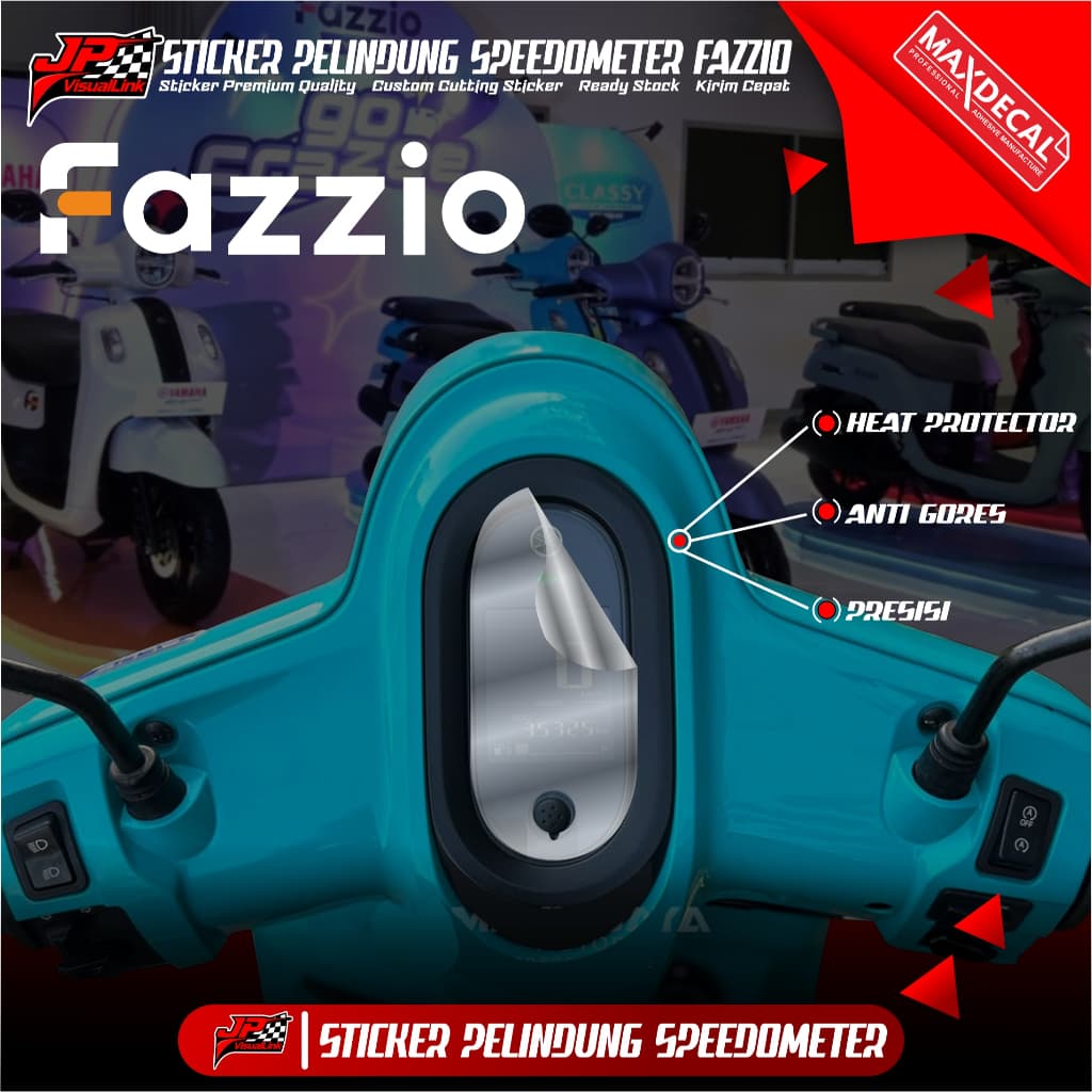 สติ๊กเกอร์เรือนไมล์ Yamaha Fazzio | Maxdecal VPF ตัดสติกเกอร์ Anti-Scratch Protector