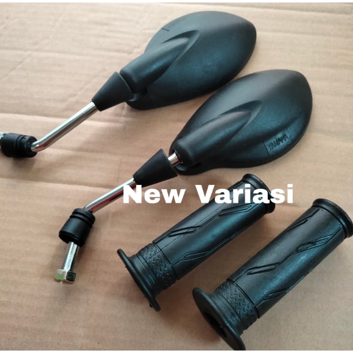 Yamaha Grip PACKAGE + กระจก Yamaha 125z - x1 fiz r Jupiter nmax aerox 125zr กระจกก้านโครเมียม Yamaha