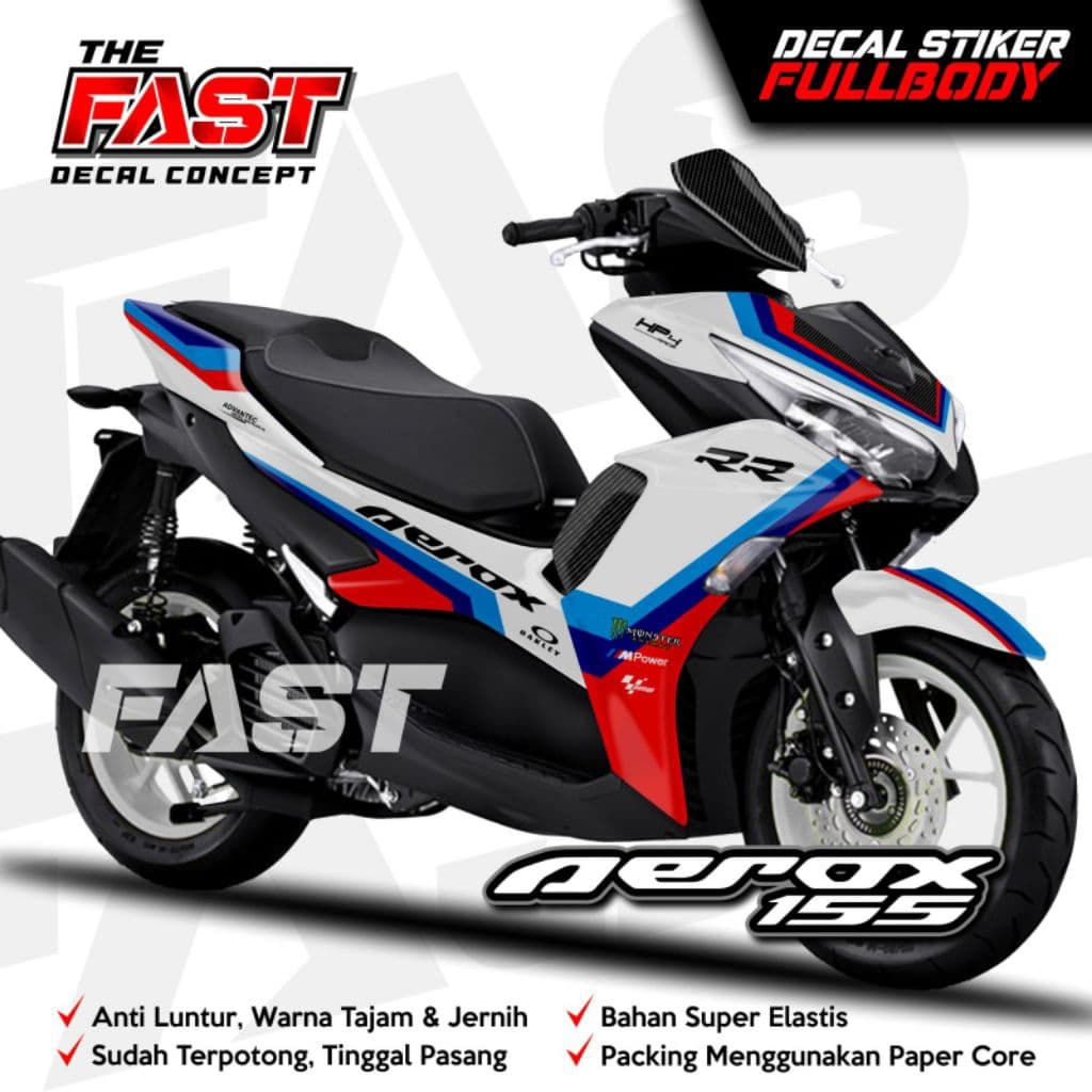 สติ๊กเกอร์รูปลอก Aerox 155 ใหม่ สติ๊กเกอร์เต็มตัว รถมอเตอร์ไซด์ Aerox ใหม่ สติ๊กเกอร์เต็มตัว Yamaha Aerox ใหม่ Fullbody ง่าย motif Cool ราคาถูก decal Cod มี