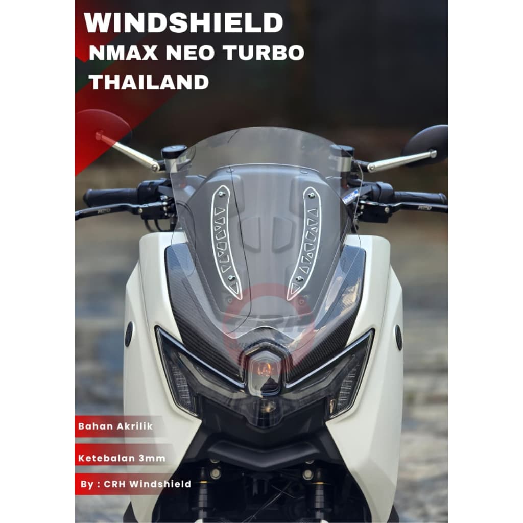 กระจกบังลม Nmax Turbo, Nmax Neo, Nmax Neo s, Nmax Techmax | กระบังหน้า Nmax neo | เอ็นแม็กซ์ เทอร์โบ | เอ็นแม็กซ์ นีโอ