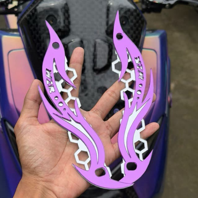 กระบังหน้า Garnish กระจก Garnish Flame Motif Nmax Old Nmax New Nmax Neo Nmax Turbo WZR