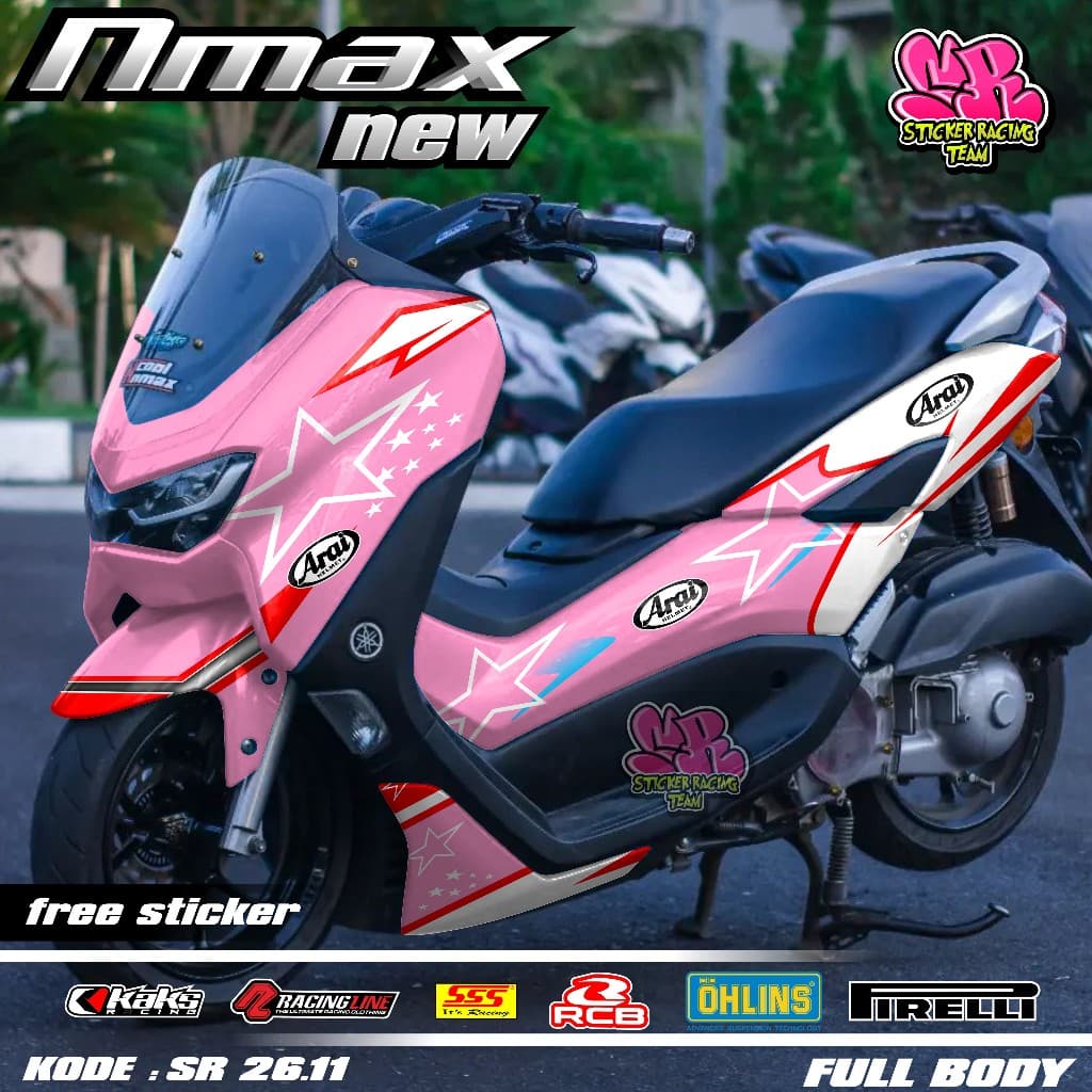 สติกเกอร์รูปลอกล่าสุด Full Body Yamaha Nmax New Year 2020 2021 2022 2023 2024 Full Body Sticker All New Nmax Design Arai Bintang Nmax New Motif Arai Bintang Racing Nmax New Arai Bintang SR 26.11