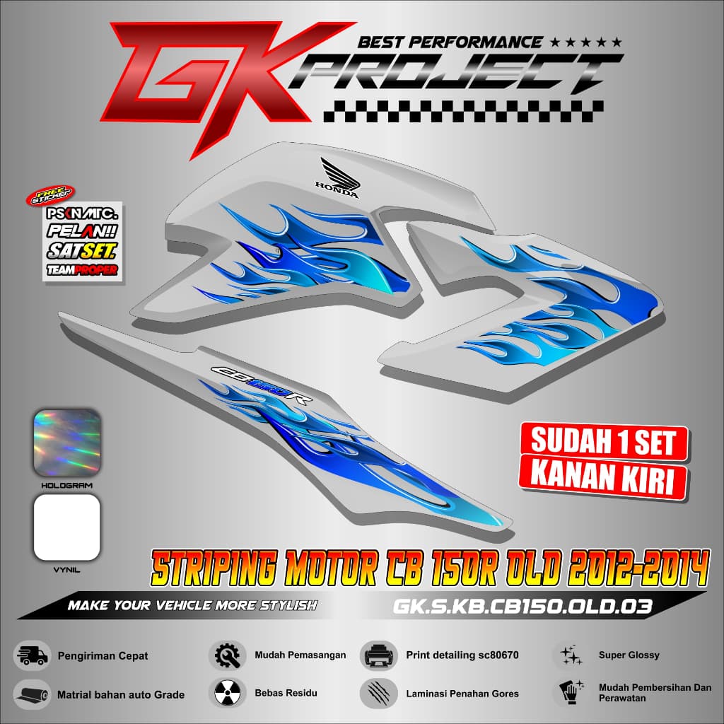 CB 150R OLD Variation สติ๊กเกอร์ CB 150R Striping | สติ๊กเกอร์รูปลอก Striping Variation HONDA CB 150R 2012-2014 GK 03