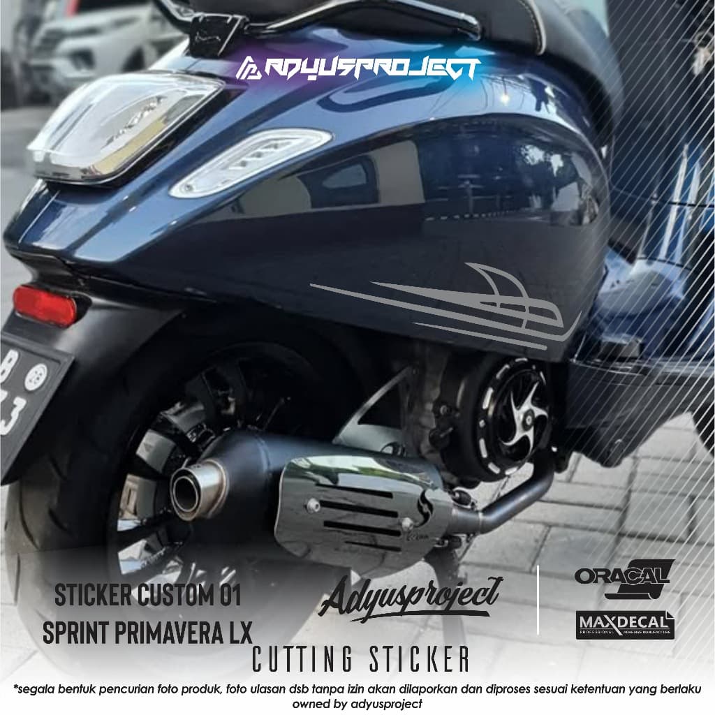 Custom Vespa Striping Sticker 01 Sprint Primavera Lx Scoopy Filano Fino - adyusproject