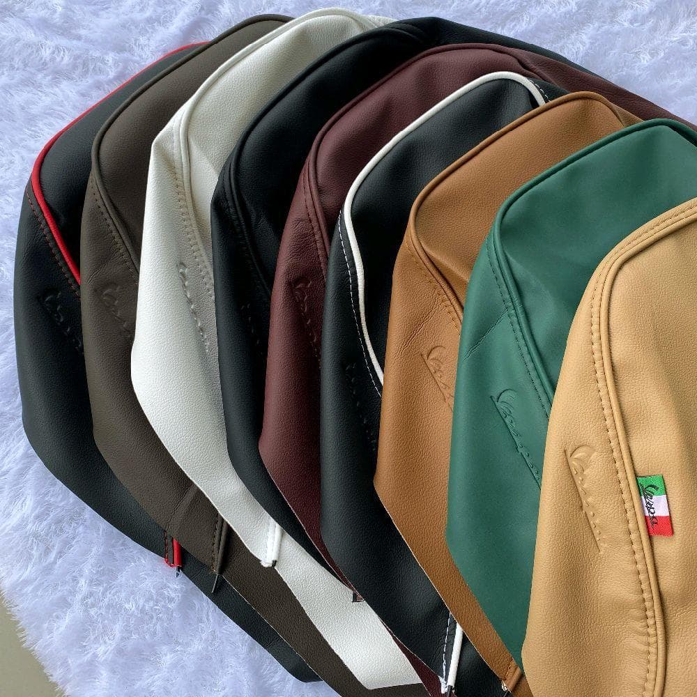 (เฉพาะหนัง) หุ้มเบาะหนังสําหรับรถจักรยานยนต์ VESPA MATIC รุ่น Premium Cafercer, Vespa Sprint, Vespa Primavera, Vespa Gts125 Exotic Uinfly