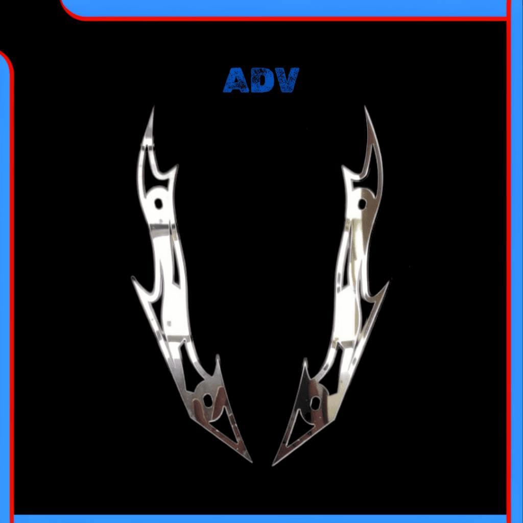 Garnish Visor Garnish Windshield Fire Motif ADV 150 ADV 160 อะคริลิค 4MM