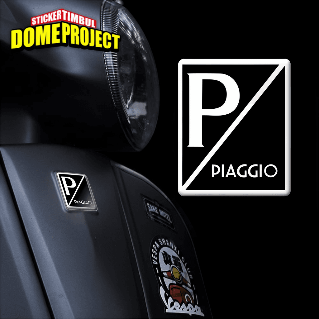 VESPA MOTORCYCLE TIE EMBLEM สติ๊กเกอร์ PIAGGIO โลโก้สีดํา PRIMAVERA GTS 150 SPRINT LX S กลางแจ้ง