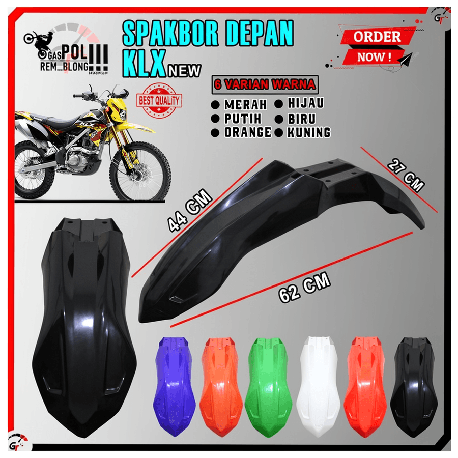 FRONT FENDER KLX 150 250 KLX250 KLX150 ใหม่ SPAKBOARD KAWASAKI MOTOR CROSS TRAIL SUPERMOTO PNP