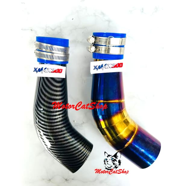 ท่อร่วมไอดี (สแตนเลส) X-MAX XMAX250 XMAX300 คันเร่งท่อลม X-MAX คาร์บอนไทเทเนียม
