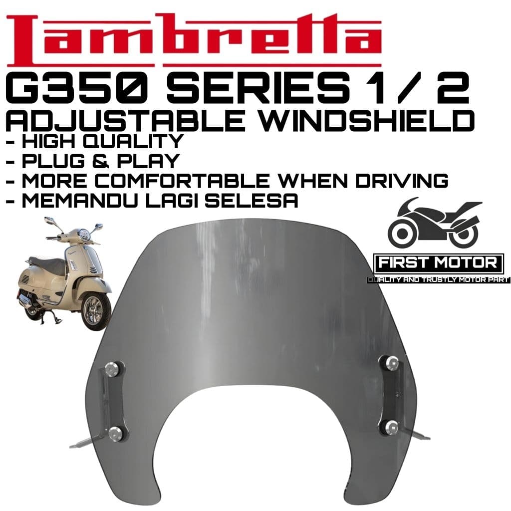 WINDSHIELD LAMBRETTA G350 G 350 SERIES 1 SERIES 2 อุปกรณ์เสริม WINDSHIELD อุปกรณ์เสริมอุปกรณ์เสริม MODIFIEDFY