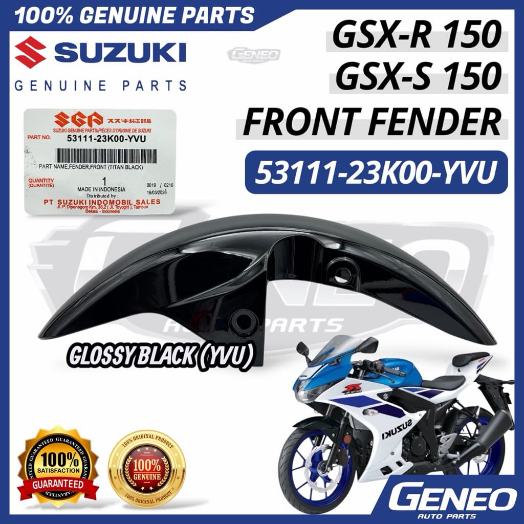 [53111-23K00-YVU] Suzuki GSX-R GSX-S 150 GSXR GSXS บังโคลนหน้า สีดําเงา Depan Suzuki อะไหล่
