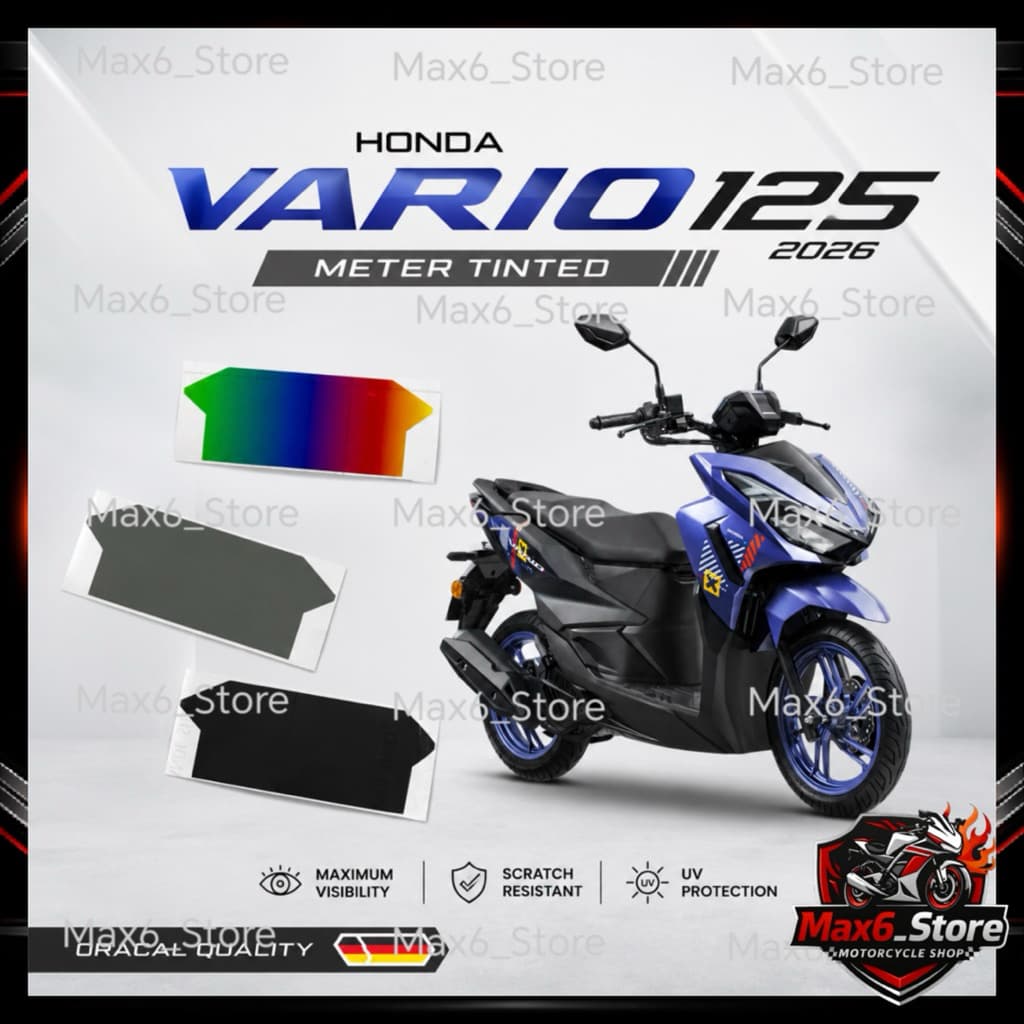 HONDA VARIO125 2026 METER TINTED BLACK / SMOKE VARIO 125 V2 ใหม่เมตรฝาครอบสติกเกอร์ ORACAL QUALITY CLICK 125 อุปกรณ์เสริม