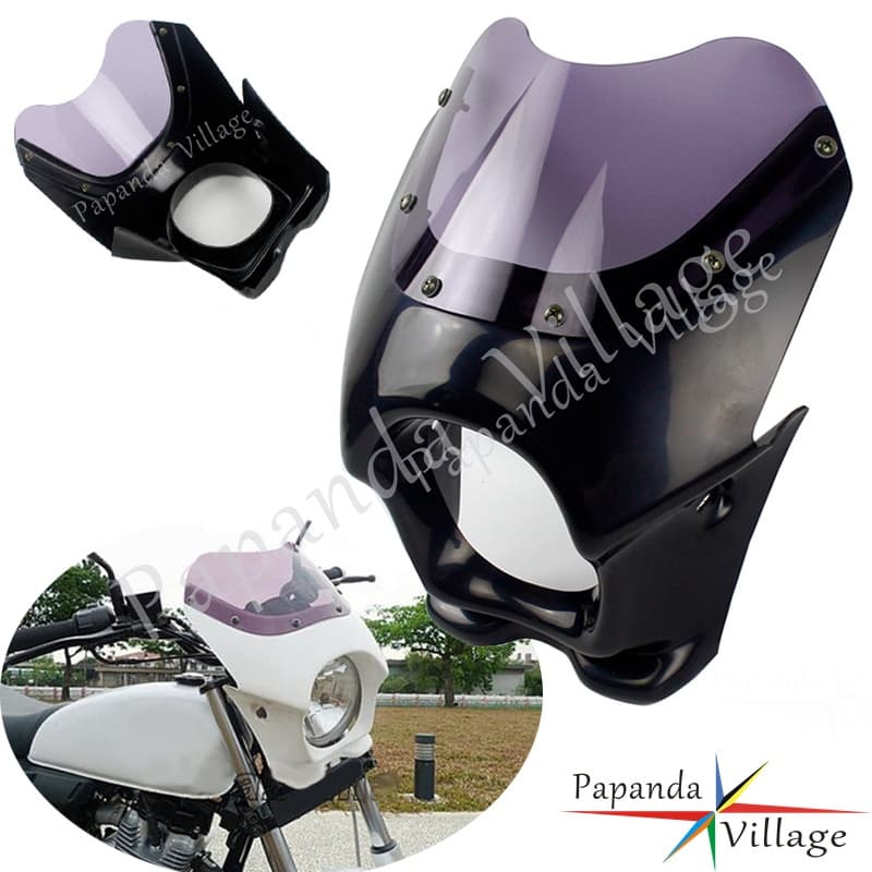 Black Motorcycle Front Headlamp Cover Headlight Fairing Cowl For Honda Monkey APE CD50 CD125T Benri 90 50 125 FTR223 FTR