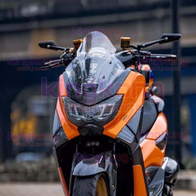 WINDSHIELD VISOR Nmax สปอร์ต TDR mini V2 ตีนกบ Visor Nmax sporty TDR mini fin . กระบังหน้า new nmax sporty TDR mini v2 fin หนา 4mm