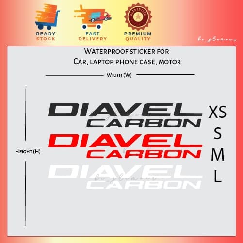 DUCATI Diavel Carbon สติกเกอร์สะท้อนแสง stiker superbike pantula caya หมวกกันน็อคกันน้ําไวนิล Decal