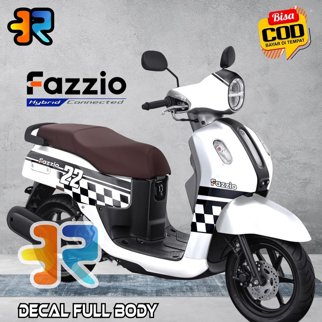 Yamaha Fazzio Motorcycle Decal Cafe Racer Design Full Body Decal Sticker