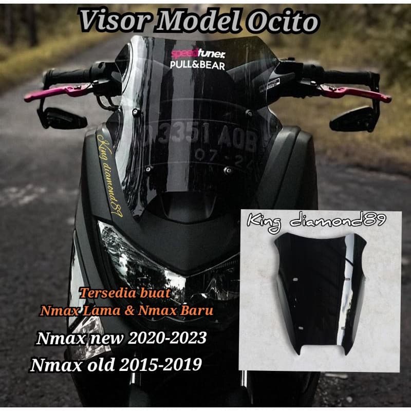 Visor Nmax กระจกบังลม รุ่น OCITO & TDR ตีนกบ Nmax ใหม่ 2020-2023 & Nmax เก่า 2015-2019 ชิวหน้า Winsil visor Nmax