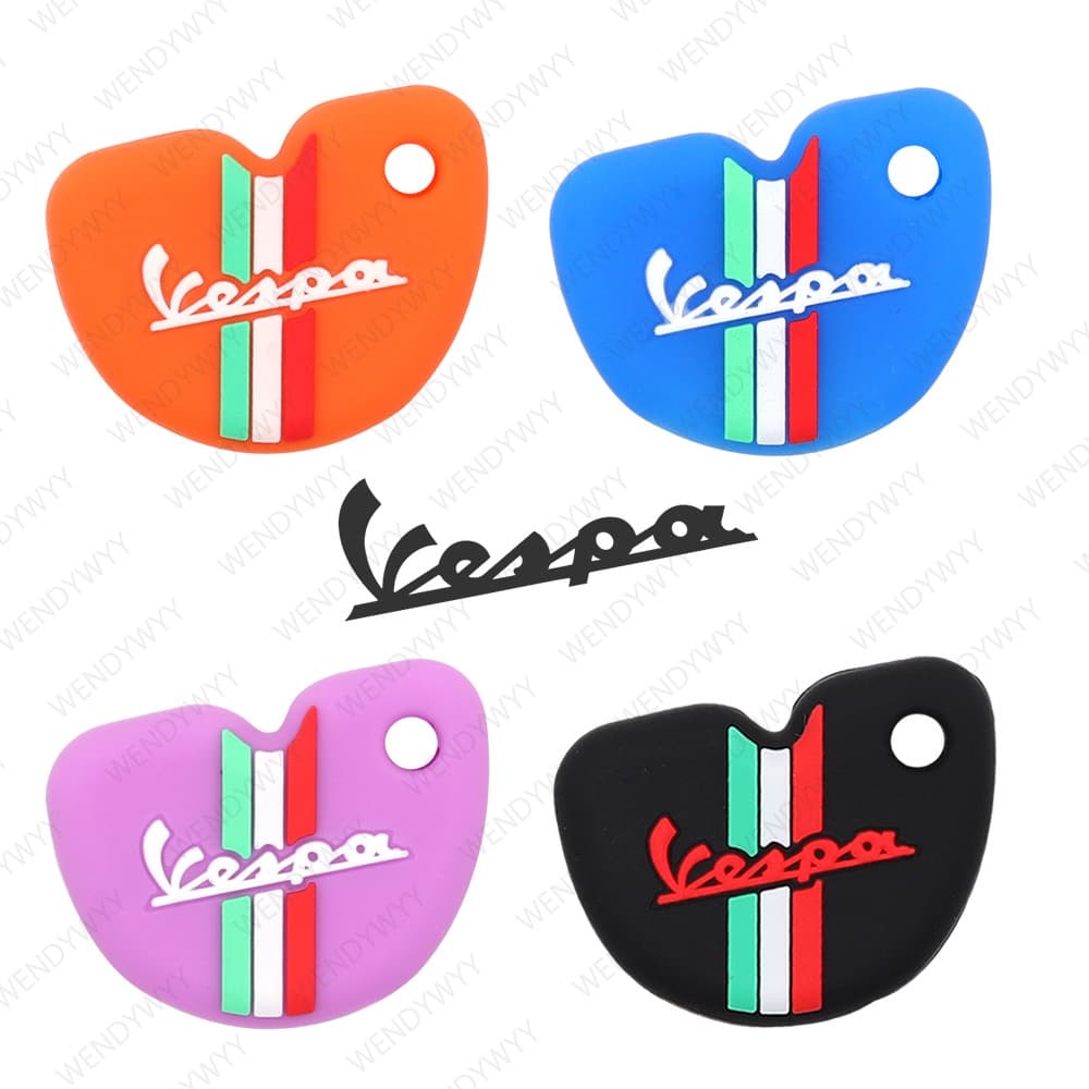Vespa ยางซิลิโคนสําหรับ Vespa Enrico Piaggio GTS300 LX150 Fly 125 3vte Gts 200 250 สกู๊ตเตอร์รถจักรยานยนต์ตกแต่งกุญแจ