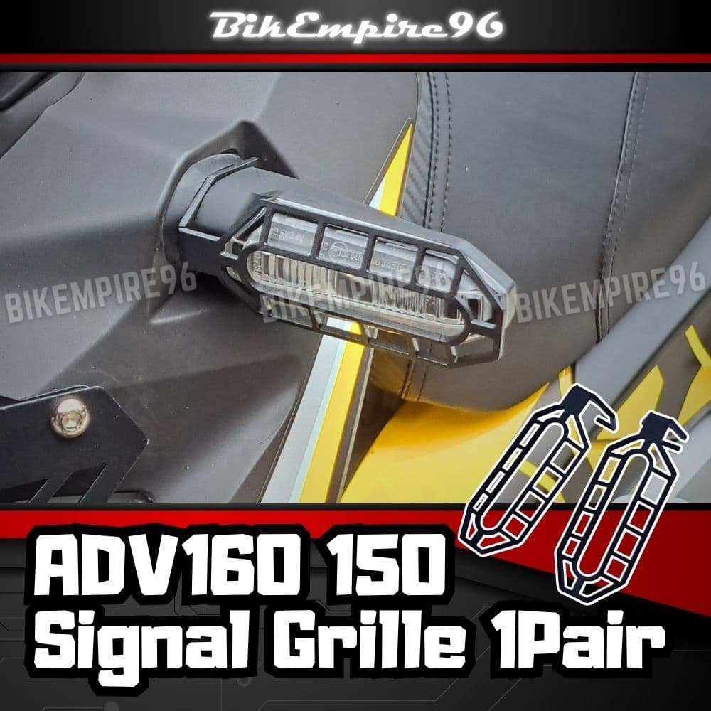 Honda ADV160/150 ADV350 กระจังหน้าสัญญาณ 1 คู่ไฟเลี้ยวป้องกัน Shield คุณภาพสูงเหล็ก Guard Cover