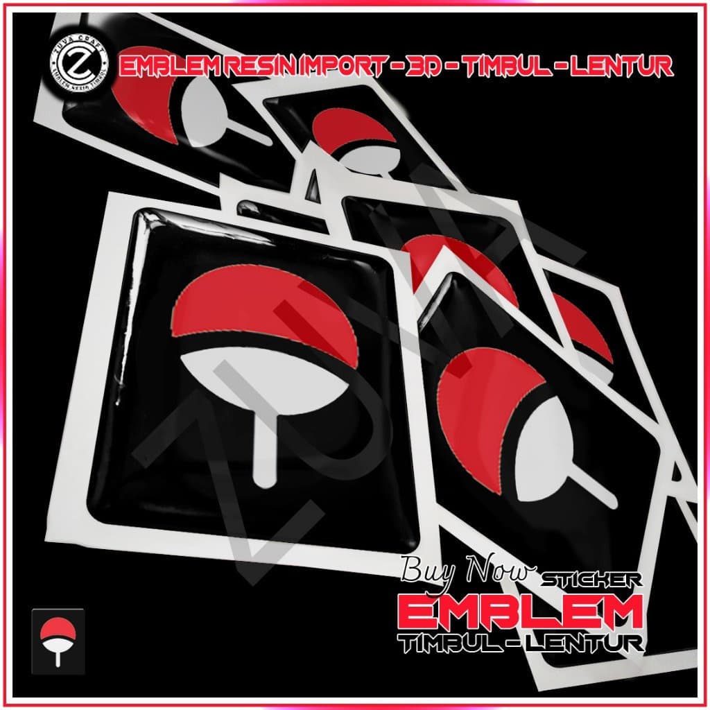 VESPA EMBLEM สติ๊กเกอร์ CLAN UCHIHA โลโก้ RAISED EMBLEM VESPA สติ๊กเกอร์ VESPA TIE VESPA FLEXIBLE RESIN Vespa LX/S/S/Sprint/Primavera/GTS