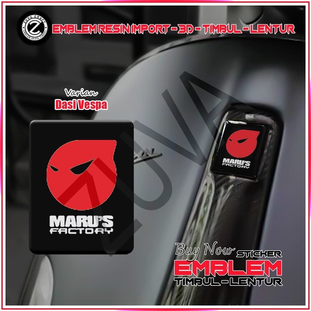 สติ๊กเกอร์ Marus โลโก้นูน VESPA สําหรับ Vespa LX/S/Sprint/Primavera/GTS วัสดุเรซิ่นยืดหยุ่น