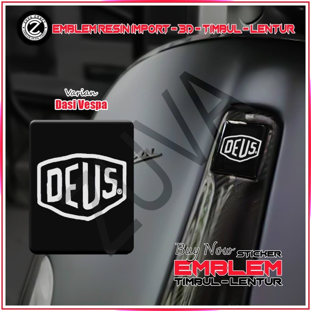 สติ๊กเกอร์โลโก้ VESPA DEUS D EMBLEM เรซิ่นยืดหยุ่น สําหรับ Vespa LX/S/Sprint/Primavera/GTS
