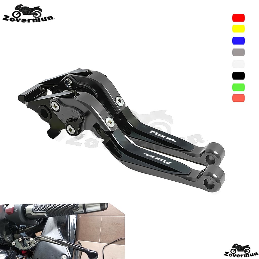 สําหรับ Honda FORZA Forza350 300 250 125 อุปกรณ์เสริมรถจักรยานยนต์ CNC Machined อลูมิเนียม Telescopic เบรคคันโยกคลัทช์ 6 ระดับคลัทช์เบรคแบบปรับได้ FORZA มือเบรค forza 350 โช๊คหน้า forza 350
