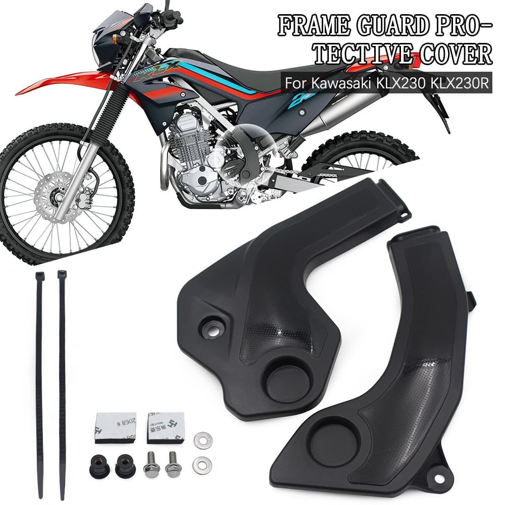 รถจักรยานยนต์ด้านข้างฝาครอบ Protector Guard สําหรับ Kawasaki KLX230R KLX230 R KLX 230 R KLX 230R อุปกรณ์เสริม Fairing Body กรอบหมวกอะไหล่