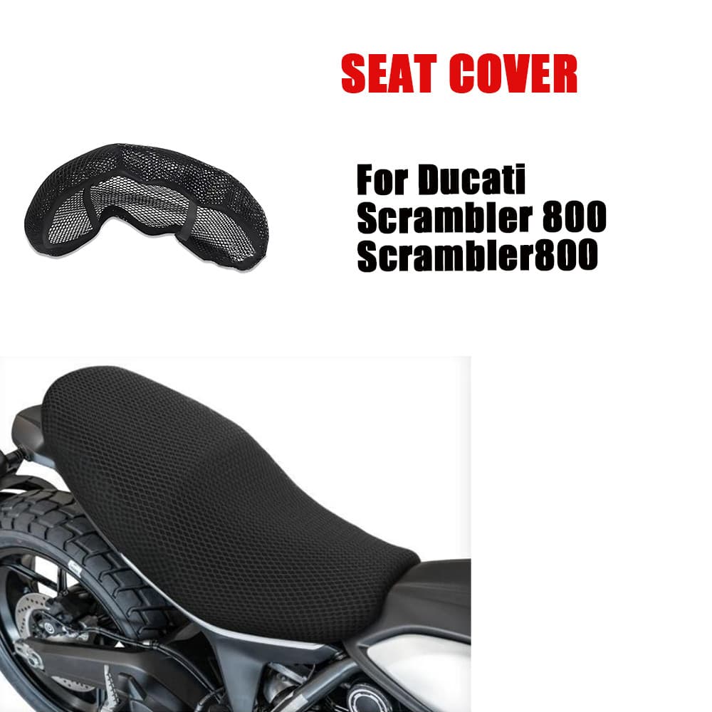 สําหรับ Ducati Scrambler 800 Scrambler800 อุปกรณ์เสริมรถจักรยานยนต์เบาะรองนั่ง Anti-Slip ผ้าตาข่ายผ้า Protector