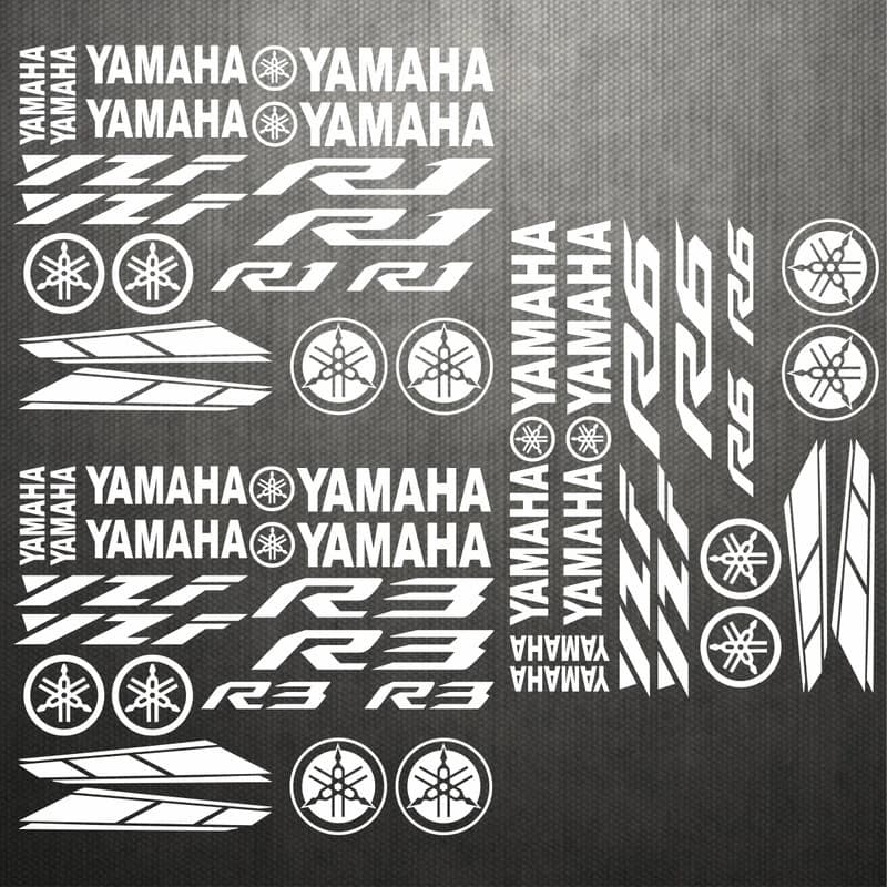 Yamaha R1 R3 R3 สติกเกอร์โลโก้รถจักรยานยนต์ไวนิล Decal หมวกกันน็อคสติกเกอร์สะท้อนแสงกันน้ํา
