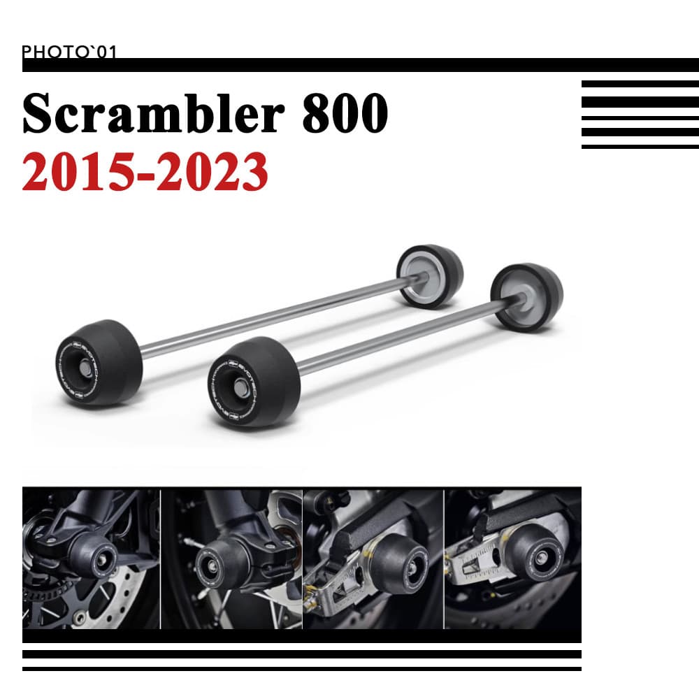 PSLER บล็อกกันล้ม ล้อ บล็อกกันล้ม เพลาล้อหน้า หลัง  สําหรับ Ducati Scrambler 800 Scrambler800