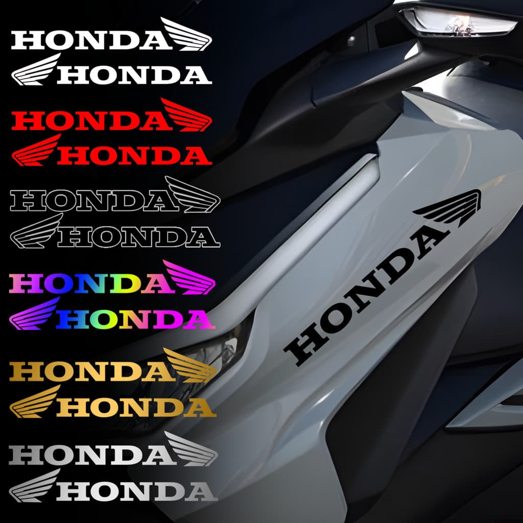 1คู่Honda Wingโลโก้หัวStckerสําหรับรถจักรยานยนต์ถังกันชนหน้าสะท้อนแสงกันน้ําไวนิลDecals Honda Wave 110iคลิก125i 150i PCX160 ADV160 Forza350 CBR 125R Africa Twin