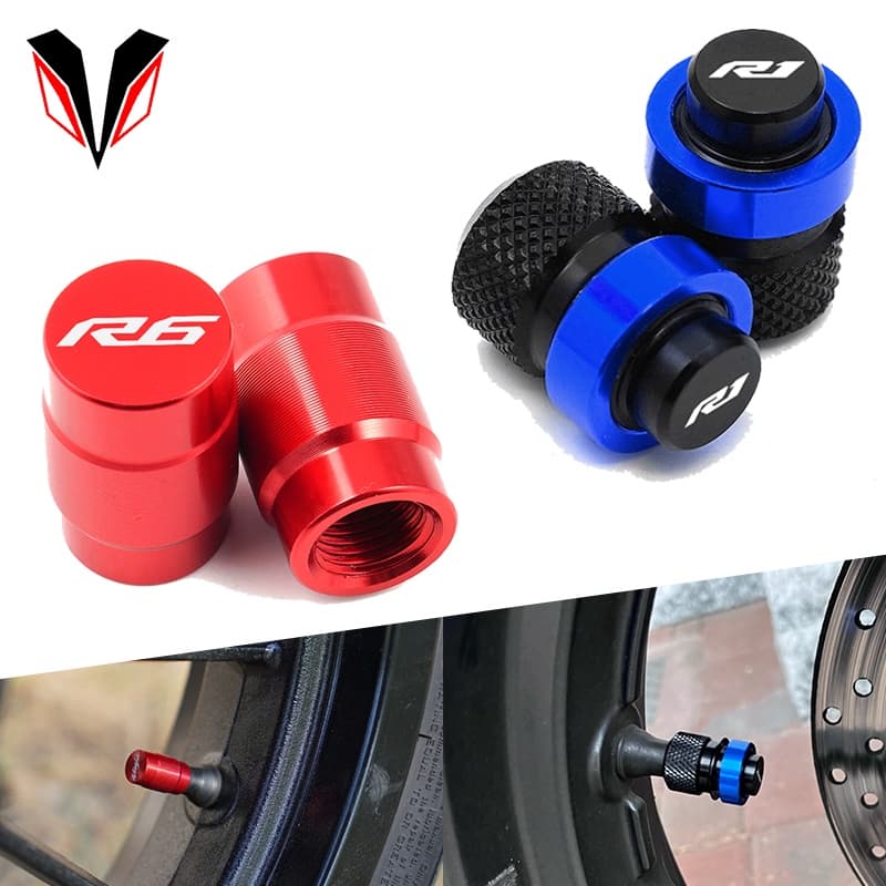 สําหรับ Yamaha YZF R6 R1 R1M R3 YZF-R6 YZF-R1 YZF-R3 อุปกรณ์เสริมรถจักรยานยนต์ CNC ล้อยางวาล์ว Stem Caps Airtight ครอบคลุม