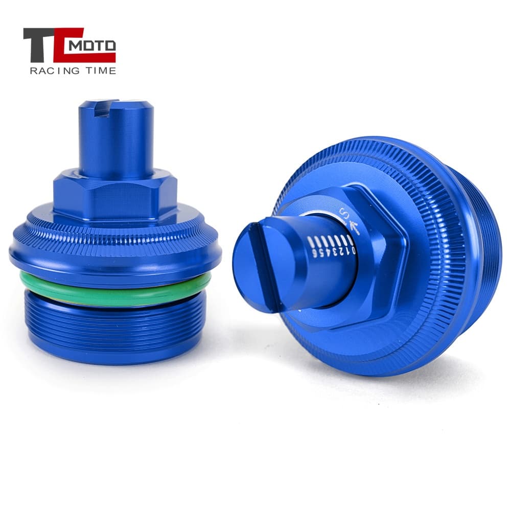 R3 รถจักรยานยนต์โช้คอัพหน้าสกรูส้อมฝาครอบหมวก Preload Adjuster Bolts สําหรับ Yamaha YZF R3 YZF-R3 2015-2023 YZFR3 2022