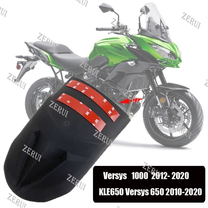 Zr สําหรับ Fit สําหรับ Kawasaki KLE650 VERSYS 650 1000 VERSYS650 VERSYS1000 รถจักรยานยนต์ด้านหน้า Mudguard Fender ด้านหลัง Extender Extension