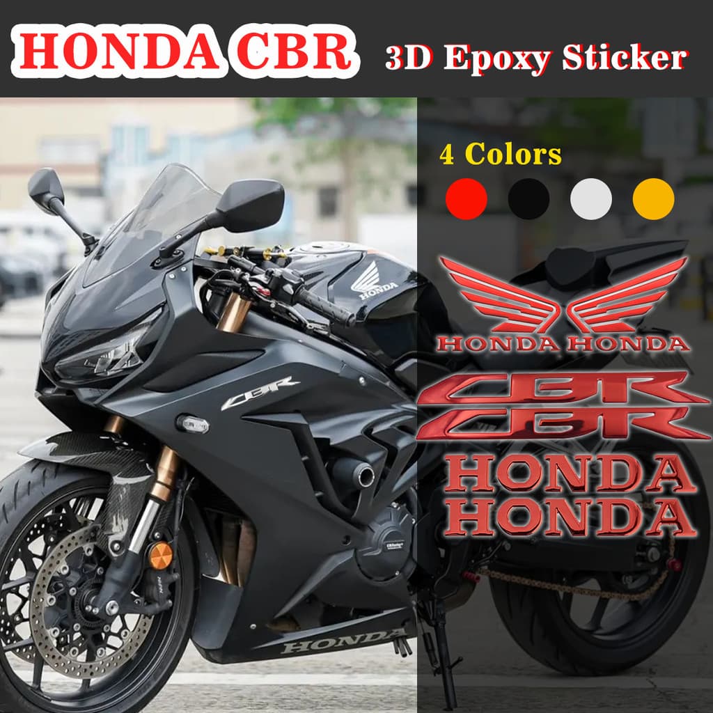 สําหรับ HONDA CBR 3D อีพ็อกซี่สติกเกอร์รถจักรยานยนต์การใช้แก๊สถัง Decals สําหรับ Honda CBR CBR400R CBR500R CBR650R