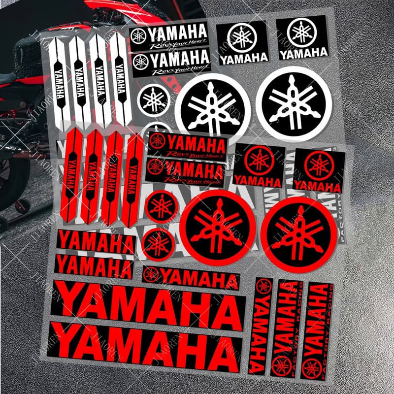 ฟิล์มสติ๊กเกอร์มอเตอร์ไซค์ YAMAHA สติ๊กเกอร์โลโก้ หมวกกันน็อค YAMAHA รถยนต์ MT 07 09 R1 R3 R6 NMAX TMAX XMAX TENERE 700 