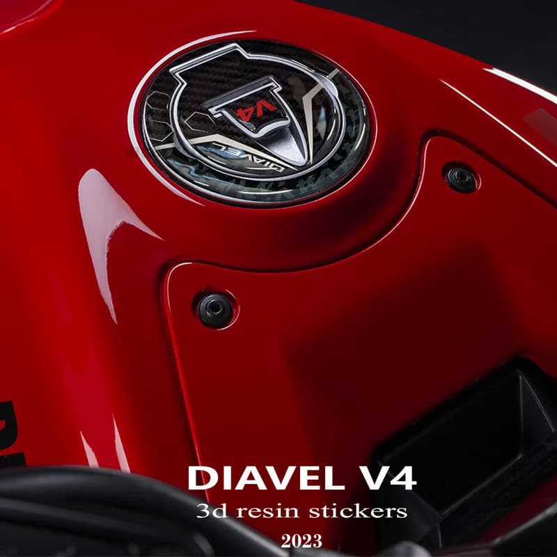 LS diavel v4 2023 Motorcycle Accessories Fuel Cap Protection 3D Gel Epoxy Resin Sticker Kit For Ducati Diavel V4 2023-