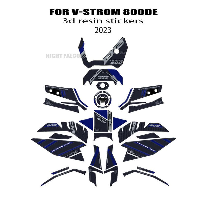 LS v strom 800de accessories 2023 Motorcycle 3D Epoxy Resin Sticker protection decal stickers kit For Suzuki V-STROM 800