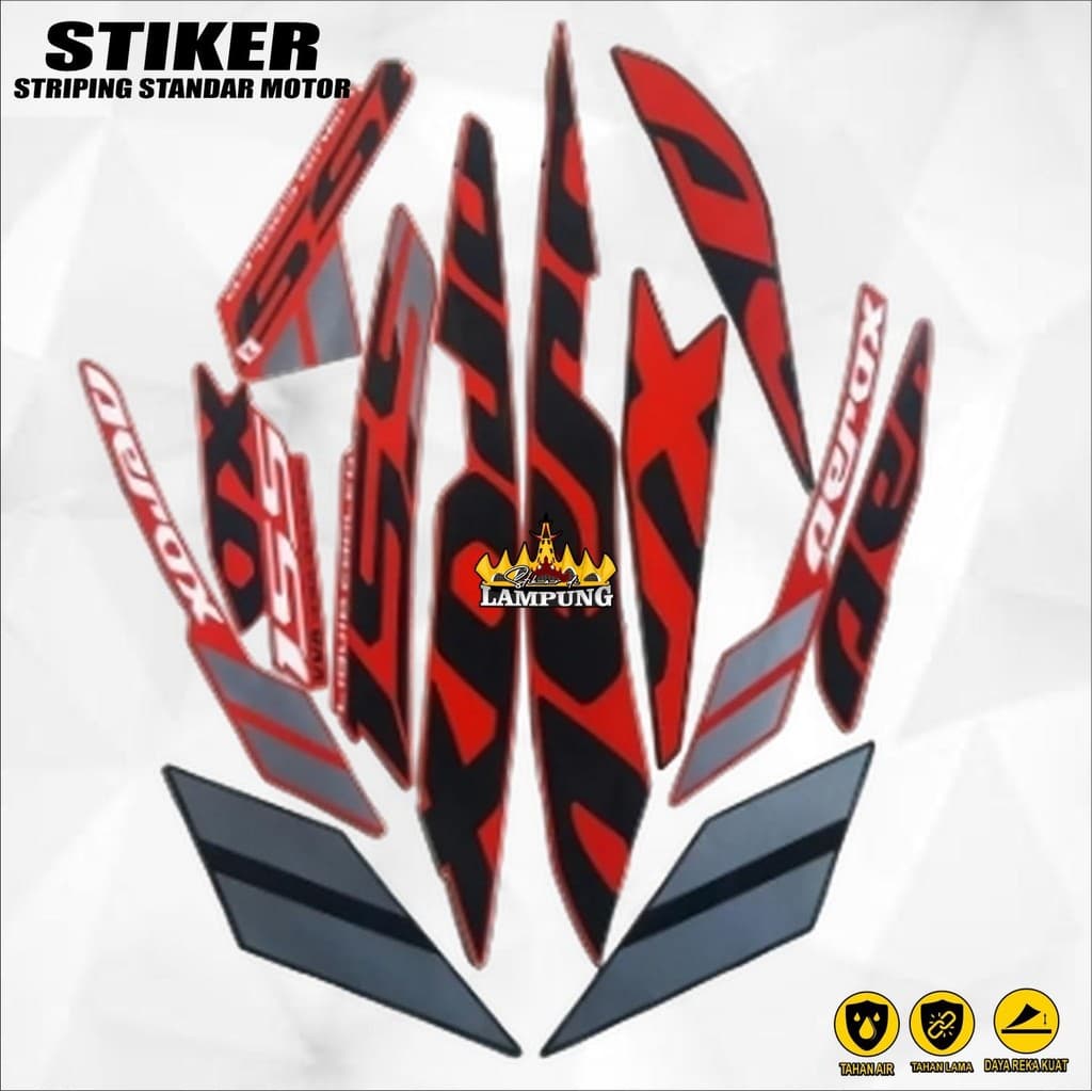 Yamaha Aerox 155 2019 Standard Striping Aerox 2019 Body Stickers Aerox 155 2019 Body Strips