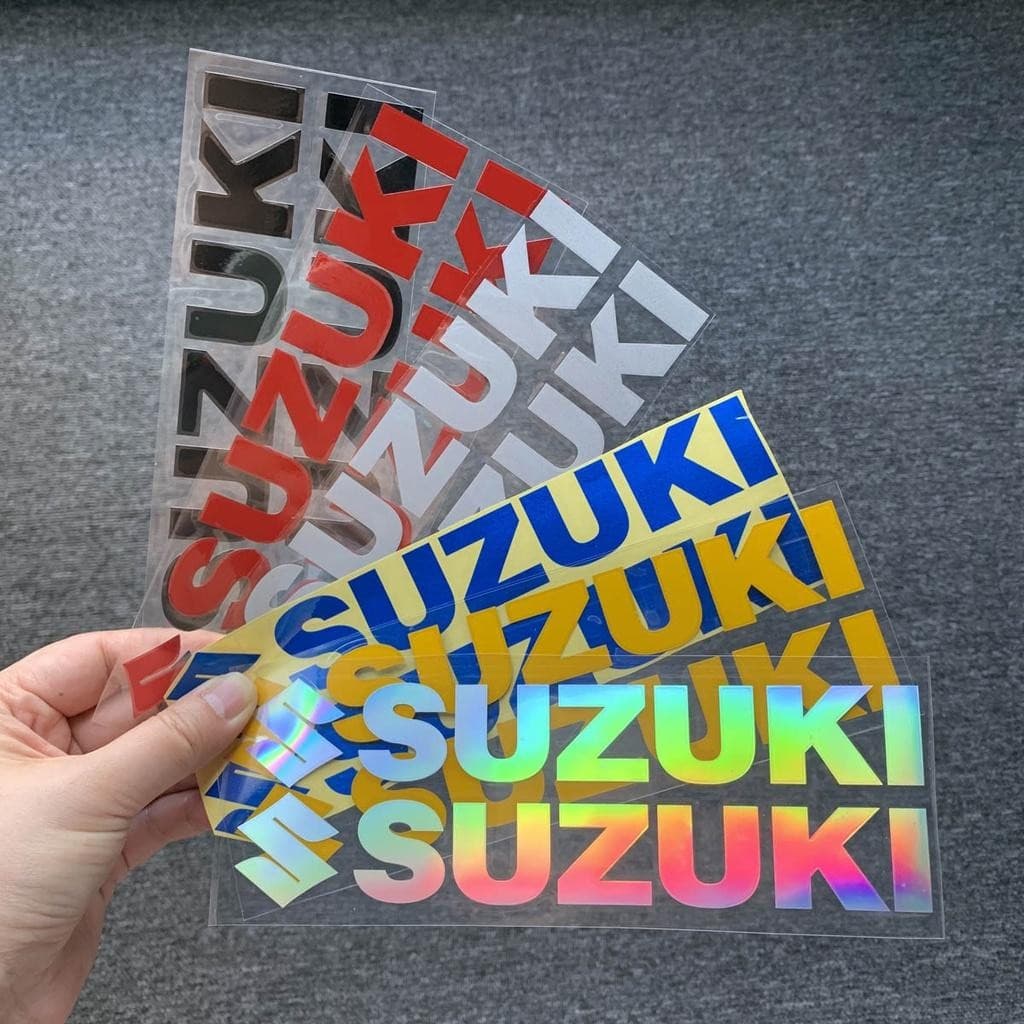 สําหรับ Suzuki สติกเกอร์สะท้อนแสงกระจกรถจักรยานยนต์ตกแต่งโลโก้รูปลอกสําหรับ Suzuki Gixxer SF 250/GSX-S 150 750/GW 250F/GSX-S1000S/GSX R150 R1000R 1300R 650F