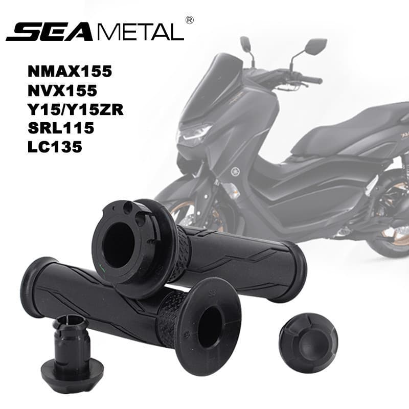 Seametal ด้ามจับแฮนด์ยางรถจักรยานยนต์สําหรับ Yamaha NMAX 125 155 NMAX125 NMAX155 N-MAX 125 155 2018 2019 2020 2021 อุปกรณ์เสริม