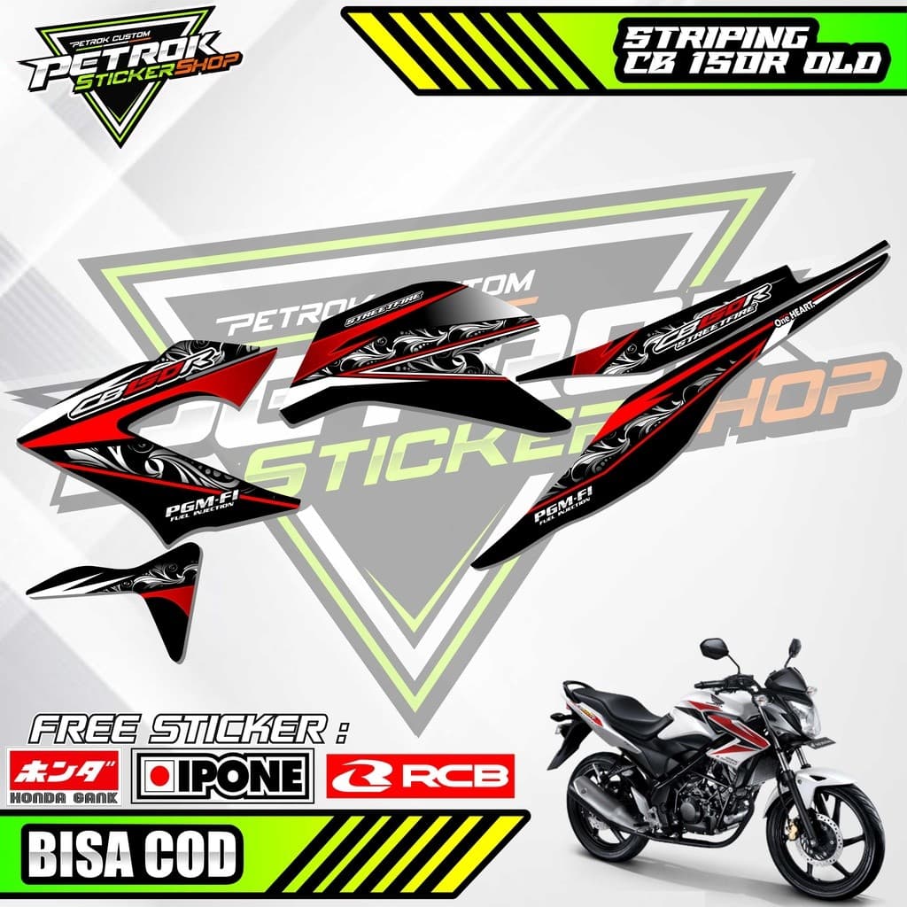 แถบวาจารถจักรยานยนต์ CB150R เก่า / สติ๊กเกอร์รายชื่อ Honda CB150R รุ่นเก่า