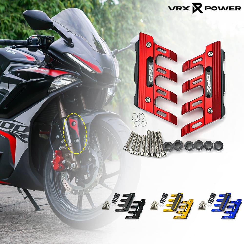 รถจักรยานยนต ์ ด ้ านหน ้ าส ้ อม Protector Guard ด ้ านหน ้ า Fender Anti-fall Sliders สําหรับ GPX Demon GR200R 150GR Demon X 125