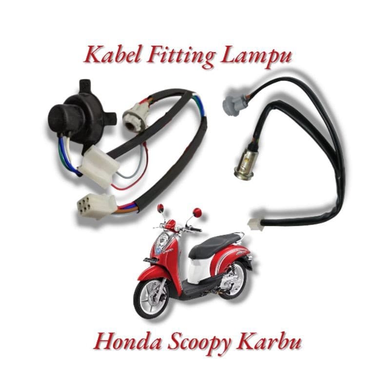 HONDA SCOOPY CARBON FRONT REAR LIGHT CABLE HONDA SCOOPY CARBON FRONT REAR LIGHT CABLE
