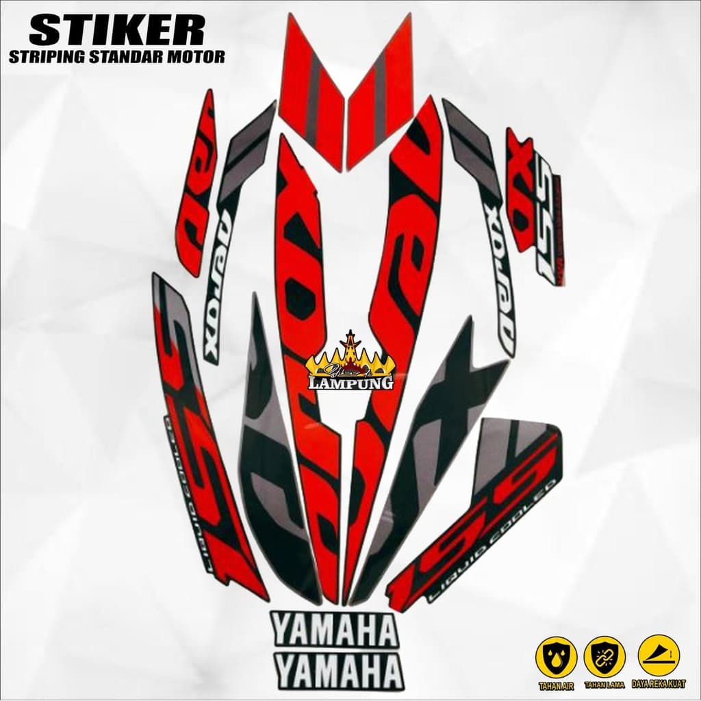 Yamaha Aerox 155 2019 Standard Striping Aerox 2019 Body Stickers Aerox 155 2019 Body Strips